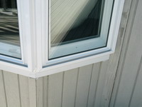 Close up of exterior mounted Soundproof Window (bay window)