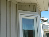 Close up of exterior mounted Soundproof Window (bay window)