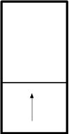 Single-hung window with different size panels